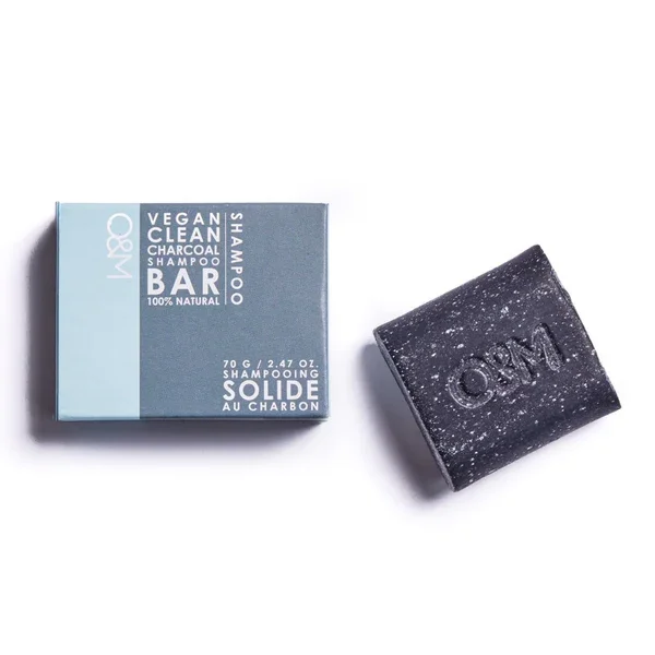 O&M Charcoal Shampoo Bar / Твердый шампунь для глубокого очищения, 70 г